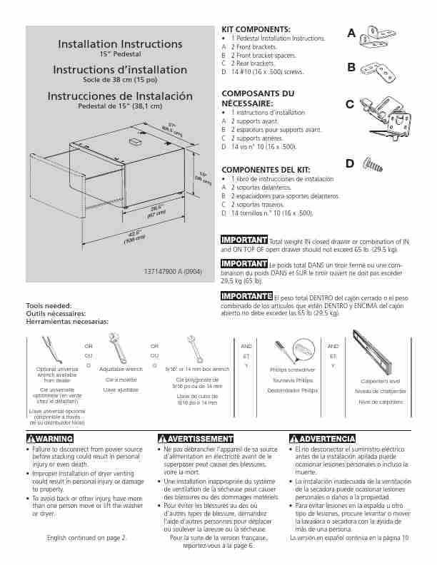 Frigidaire Dryer Accessories 137147900 A-page_pdf
